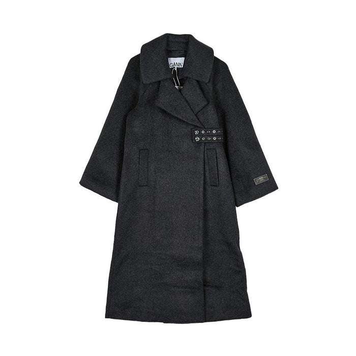 GANNI Women’s Double-Breasted Belted Coat