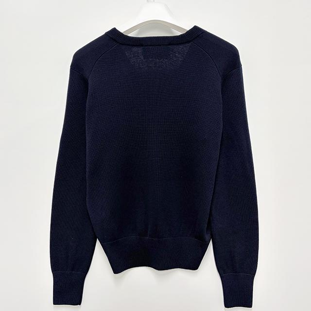 AMI Heart Logo Merino Wool Cardigan for Men HKC361 001 414