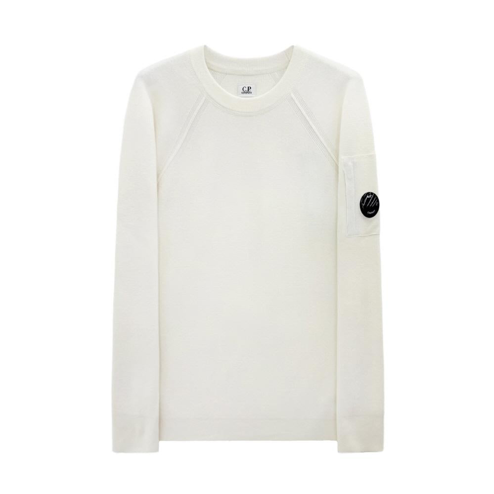 CP Company Lens Patch Lambswool Crewneck Knit Sweater for Men