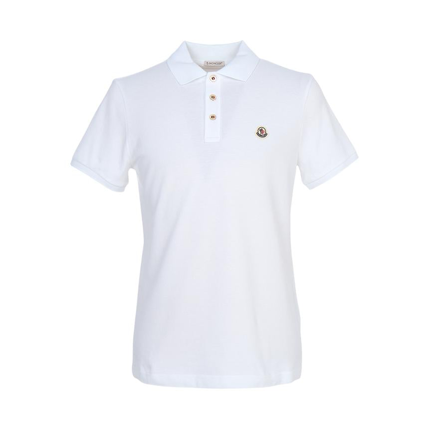 Moncler Maglia Men’s Polo Short Sleeve T-Shirt White Cotton