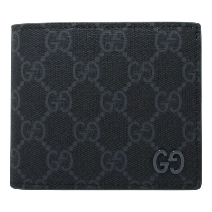 GUCCI GG Supreme Men's Bifold Wallet Black
