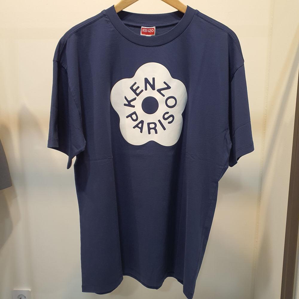 KENZO Women’s Short-Sleeve T-Shirt Flower Print Navy