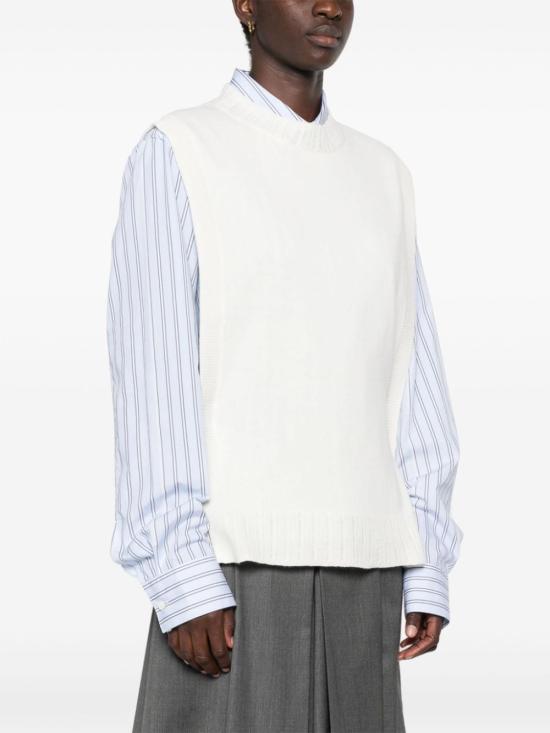 A.P.C. Ecru Sleeveless Cotton T-Shirt