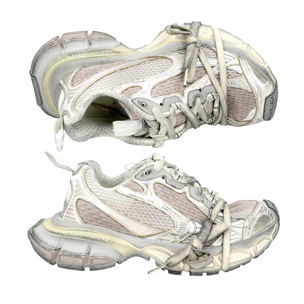 BALENCIAGA 3XL Women’s Low-Top Sneakers White Gray