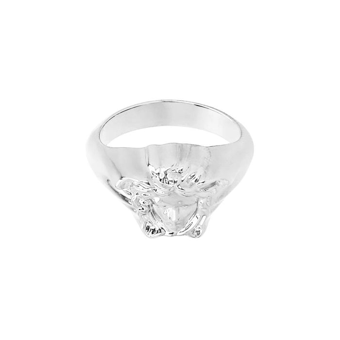 Versace Unisex Stainless Steel Ring 1022770 1A00620 3J030