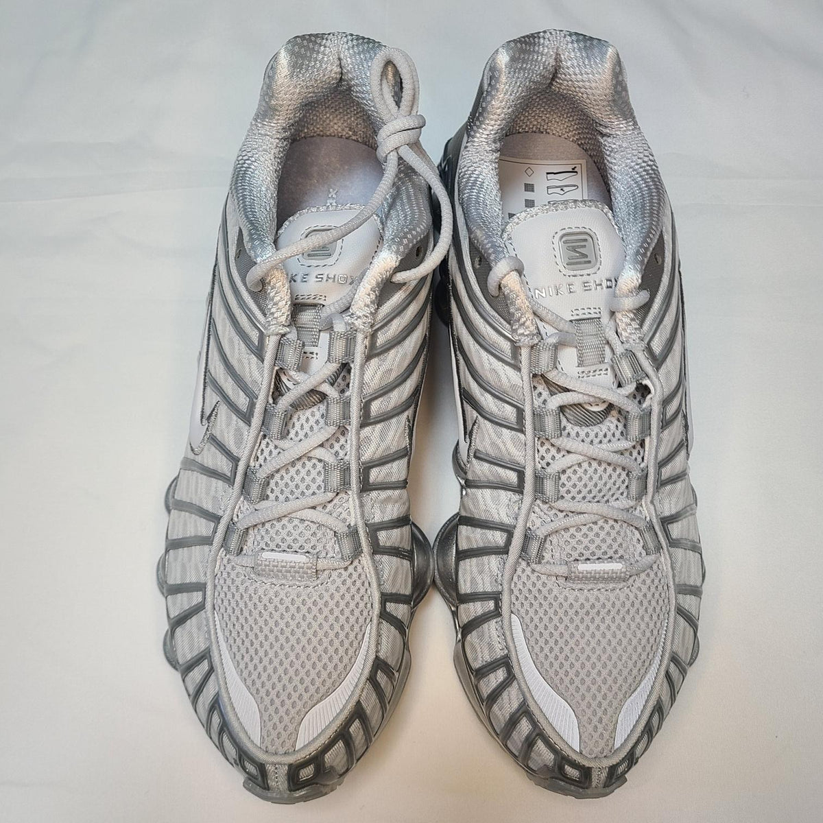 Nike Shox TL Pure Platinum Metallic Silver Low Top Sneakers AR3566 003