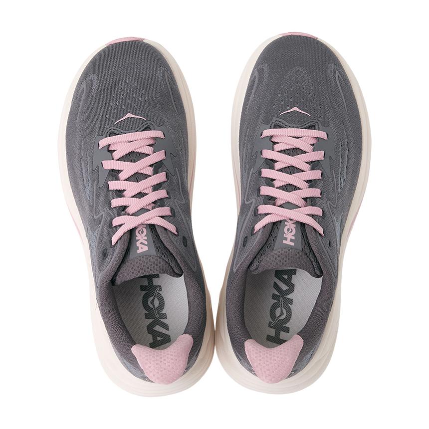 HOKA Clifton 10 Women’s Running Shoes Gray Blue Low-Top Sneakers