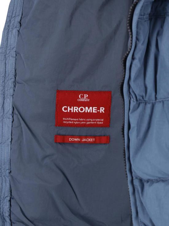 CP Company Orion Blue Leather Jacket for Men