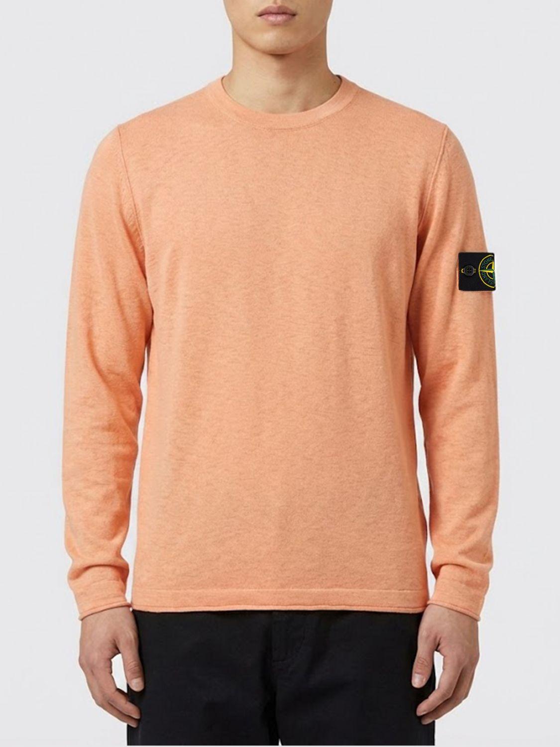 STONE ISLAND Green Wool Round Neck Knit Sweater