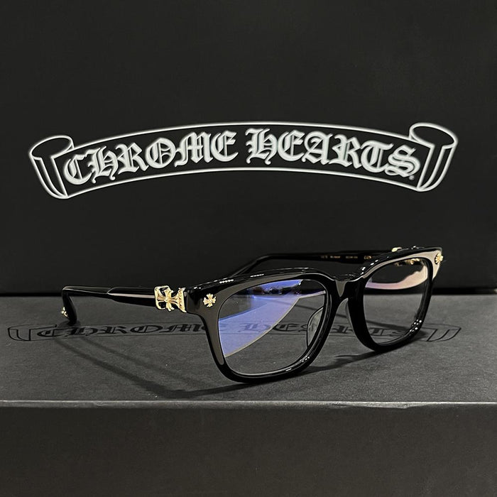 Chrome Hearts Cox Ucker Black 18K Gold Plated Eyeglasses