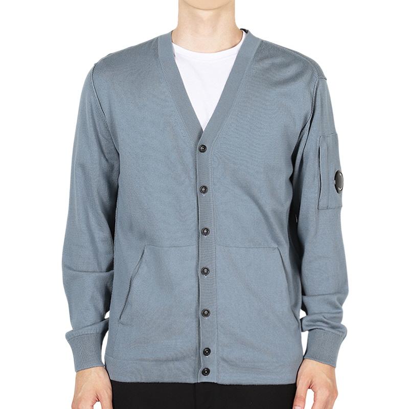CP Company Men's Blue Lens Patch Cardigan 18CMKN076A 004037A 872