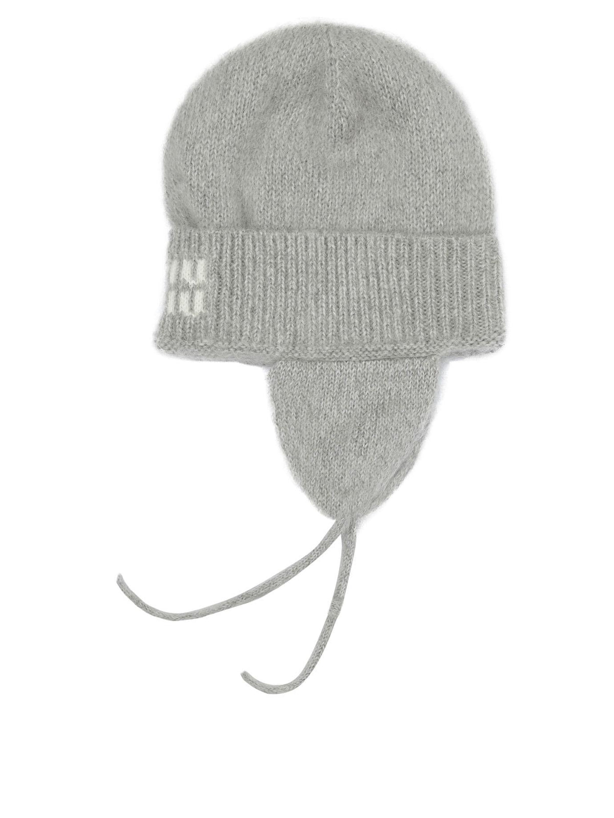 Miu Miu Black Wool Rib Knit Beanie