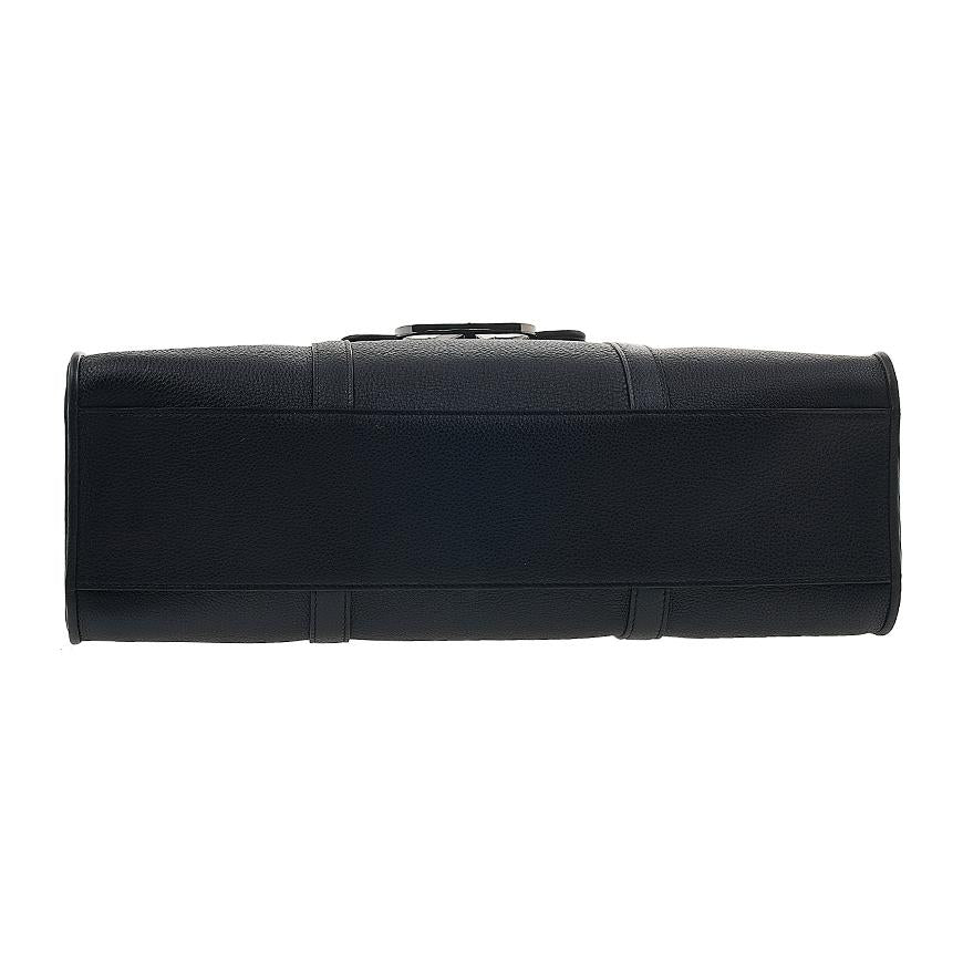VALENTINO Garavani Signature V Logo Tote Bag Black Leather