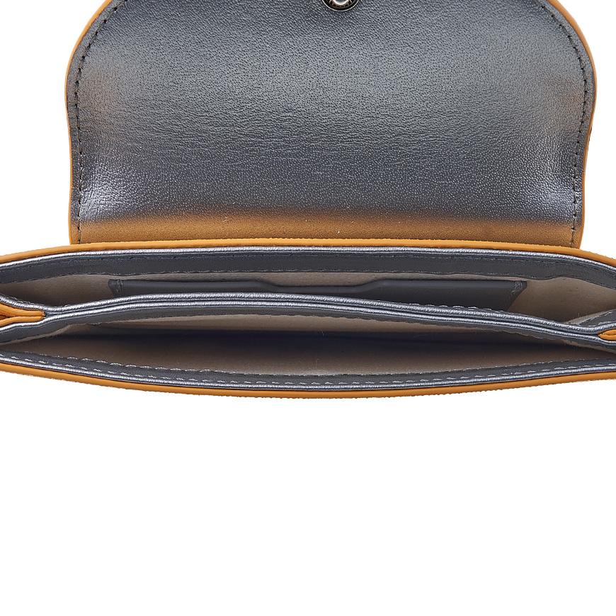Vivienne Westwood Saffiano Half Moon Saddle Crossbody Bag Navy