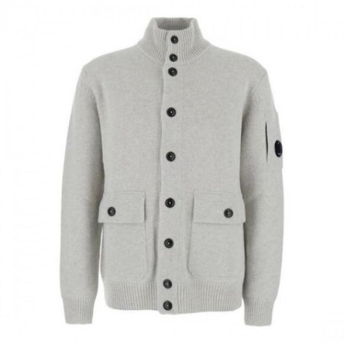 CP Company Compact Cotton Full Bottom Lens Knit Cardigan