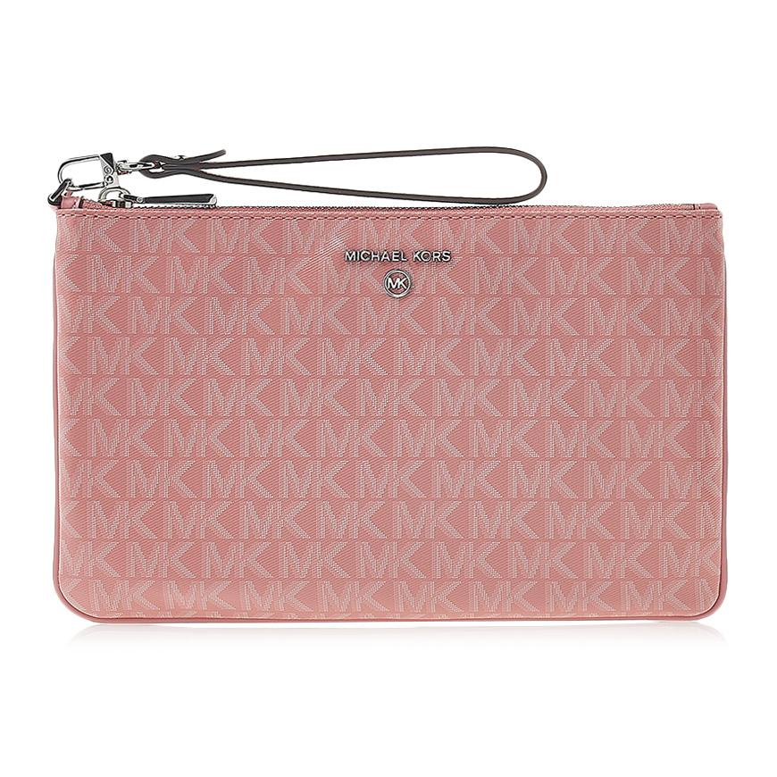 Michael Kors Women’s Logo Clutch Bag Pink Canvas