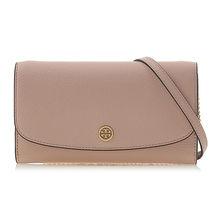 Tory Burch Robinson Chain Shoulder Bag for Women Brown Leather