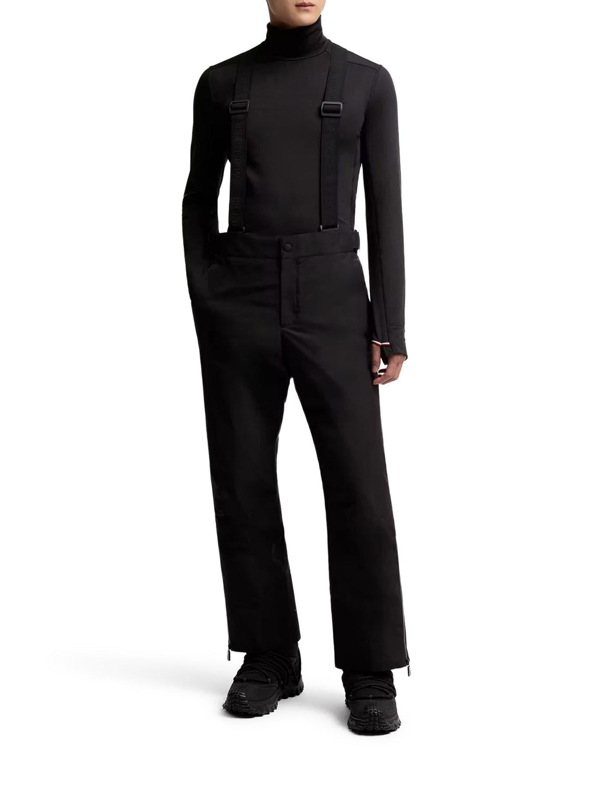 Moncler Black Wool Blend Suit Pants for Men