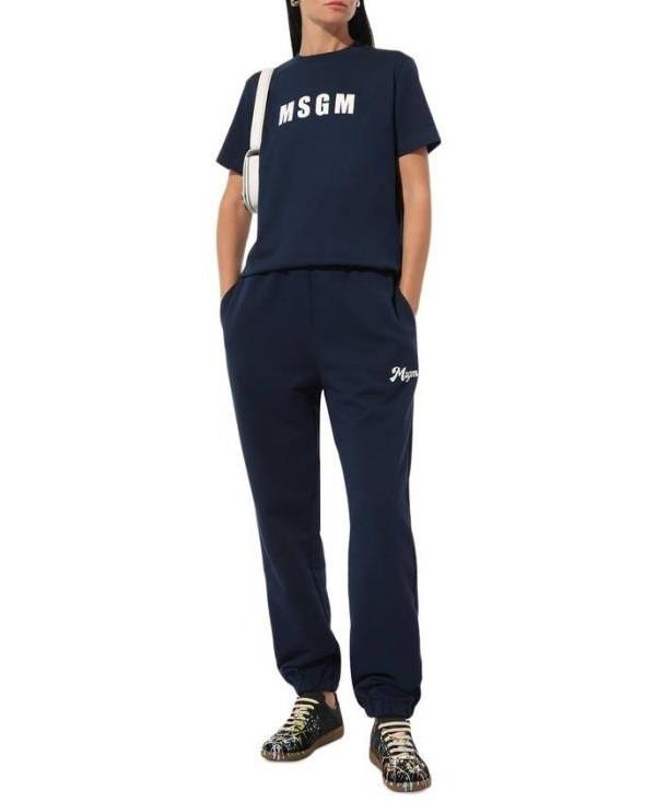 MSGM Logo Print Short Sleeve T-Shirt 3641MDM92 247002 89