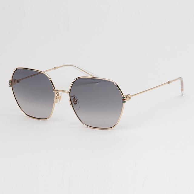 GUCCI Women's Asian Fit Low Bridge Geometric Sunglasses