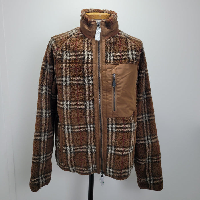 BURBERRY Vintage Check Fleece Jacket Brown Unisex