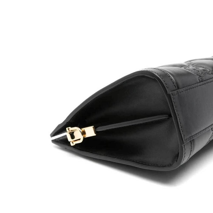 GUCCI GG Marmont Matelassé Small Leather Shoulder Bag Black