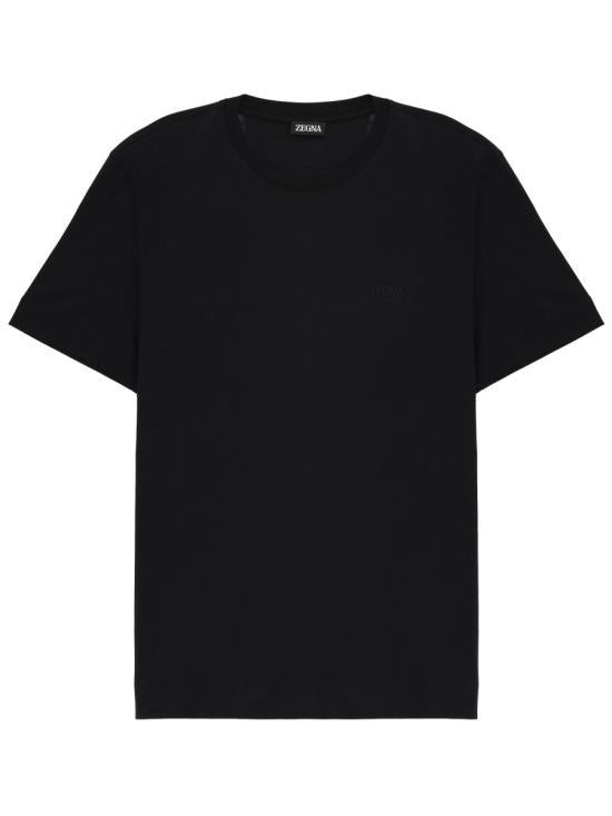 Zegna Short Sleeve T-Shirt for Men UH360A3H765K09 BLACK DOM