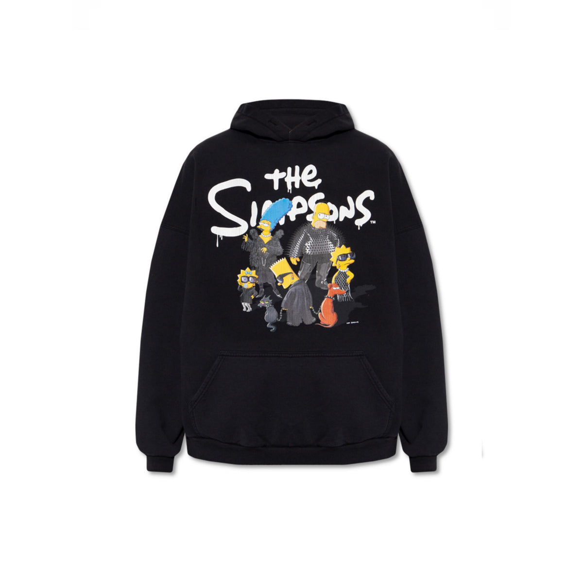 BALENCIAGA The Simpsons Print Black Hoodie Unisex