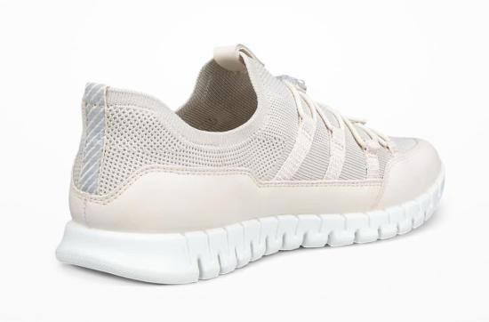 ecco White Leather Low-Top Sneakers for Women 24630361403 BEIGE DOM