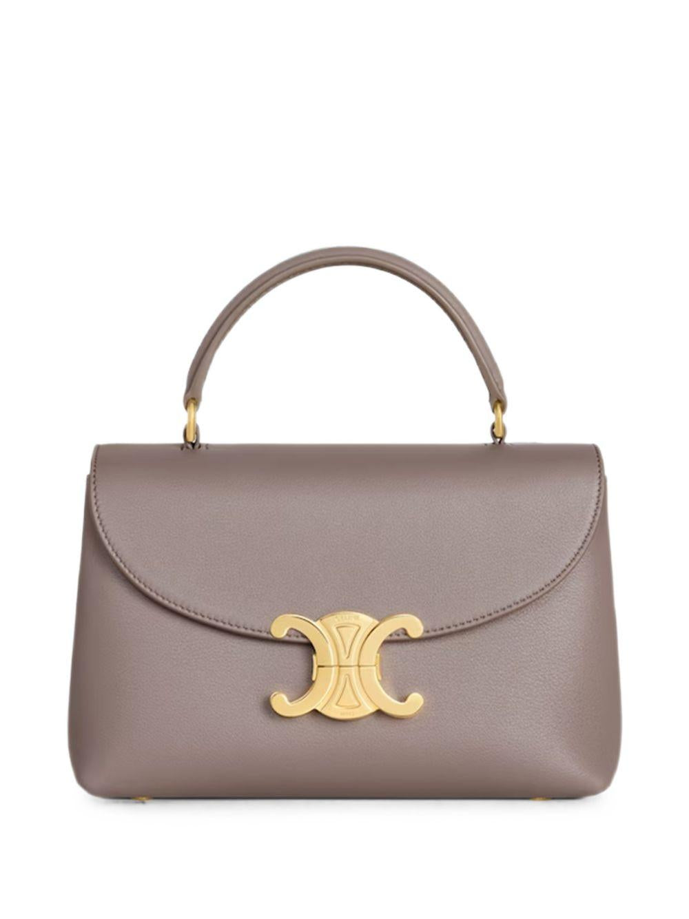 CELINE Black Leather Shoulder Bag