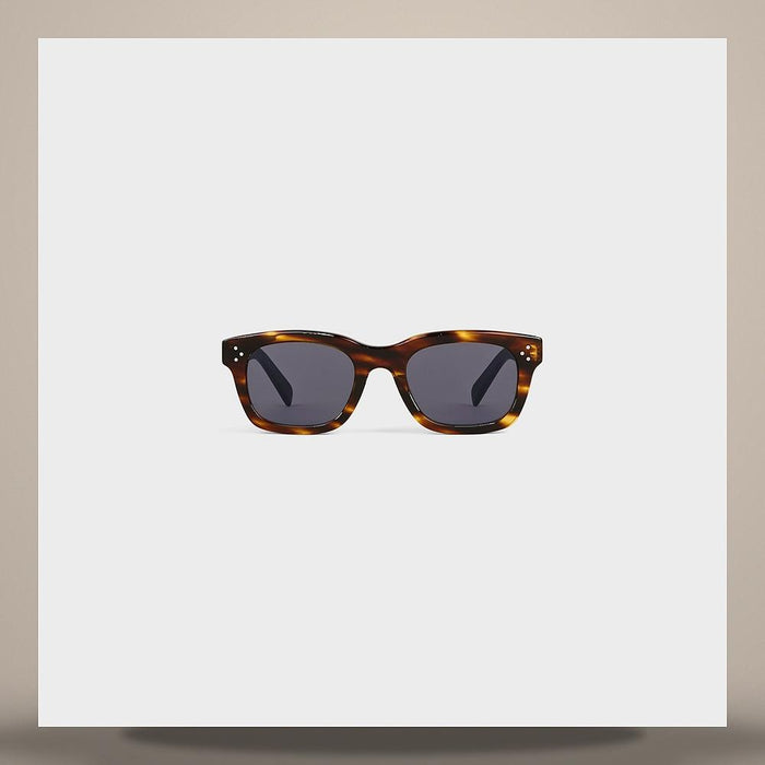 CELINE Black Frame Acetate Stripe Havana Sunglasses 4S232CPLB 19SH