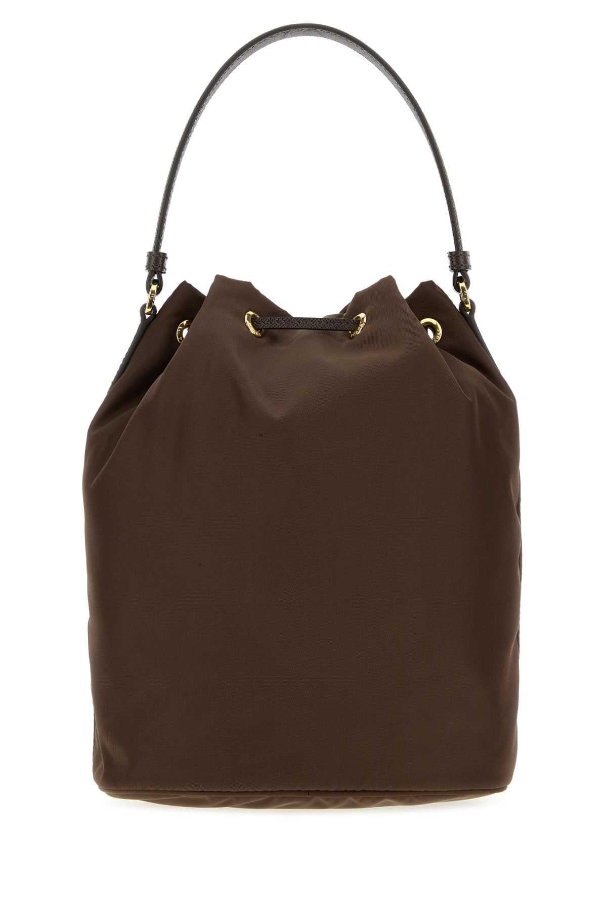 PRADA Vichy Check Fabric Shoulder Bag