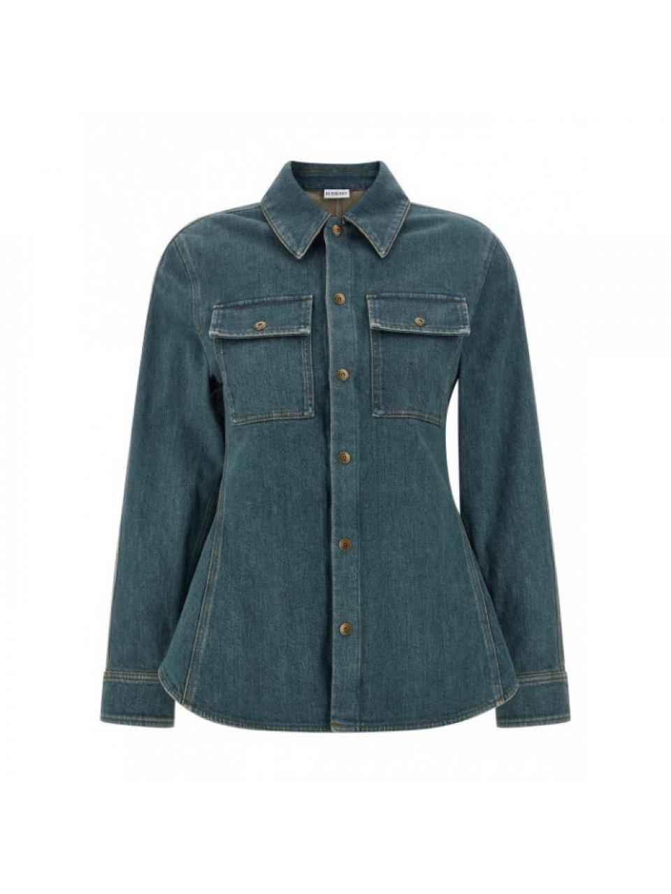 BURBERRY Fit and Flare Denim Shirt Crossbody Bag 8118497