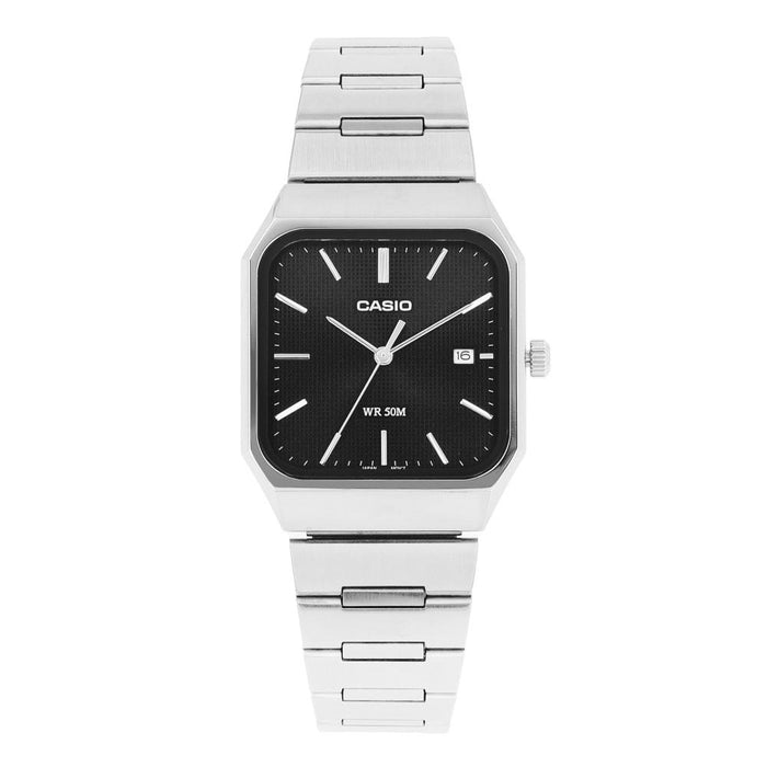 Casio Black Analog Square Metal Watch for Men