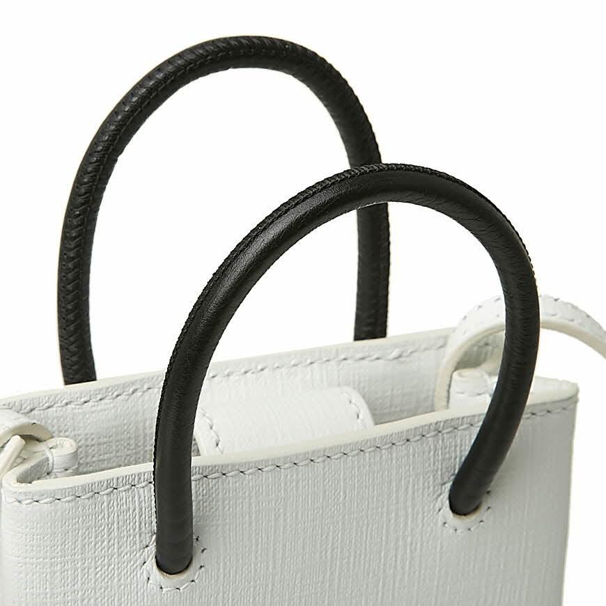BALENCIAGA Logo Phone Holder Crossbody Bag Black Leather