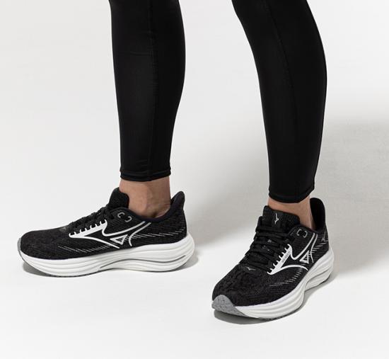 MIZUNO Women’s Sneakers Casual Shoes White Lace-Up J1GD2503 BLACK SAND WHITE DOM