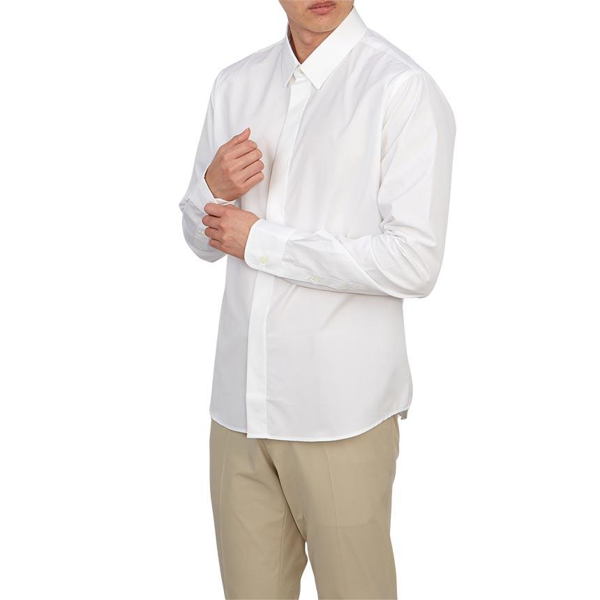 AMI Unisex Long Sleeve Shirt White Cotton