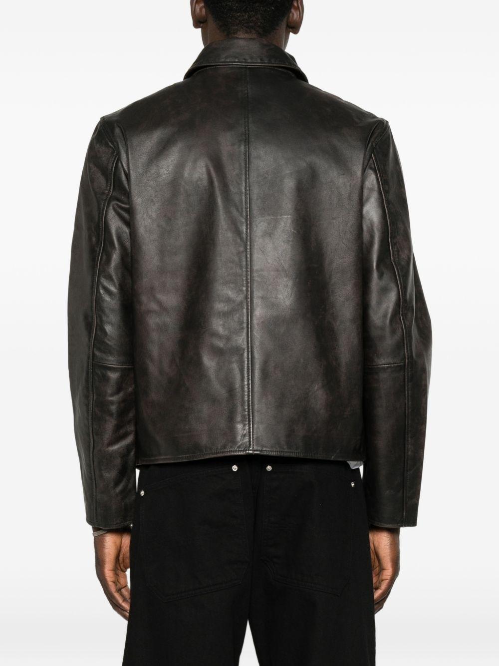 DIESEL Brown Leather Jacket for Men