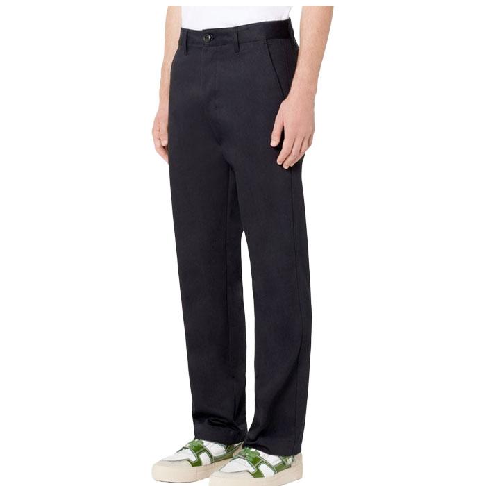 AMI Men’s Straight Chino Pants Classic Cotton Black