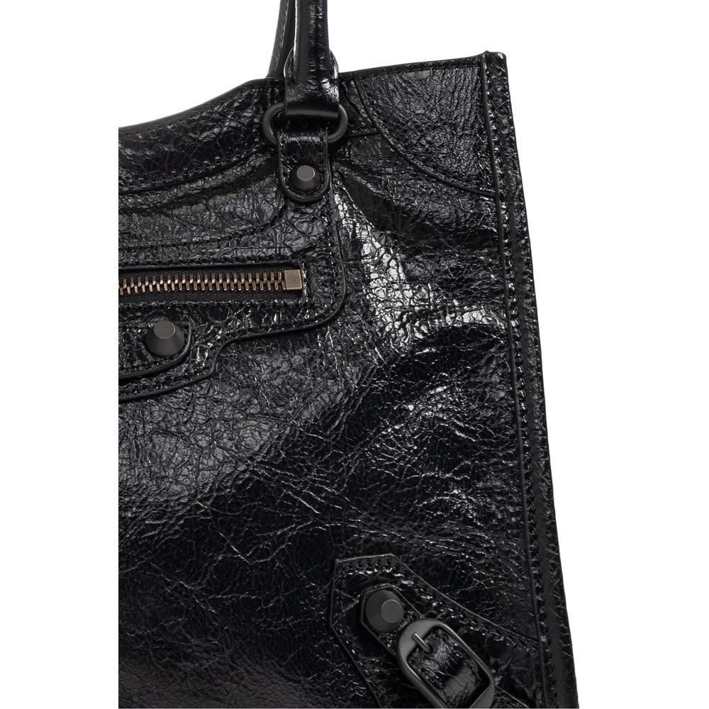 BALENCIAGA Le City Black Leather Tote Bag