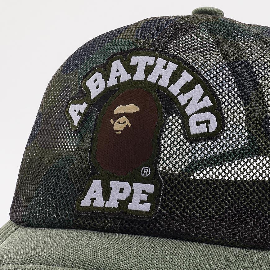 BAPE Men’s First Camo College Cap Green 001 CPM301010 MGRN