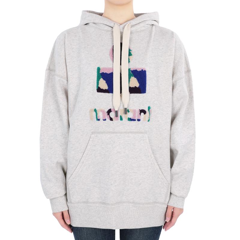 Isabel Marant Womens Mancel Logo Hoodie Ivory Sweatshirt