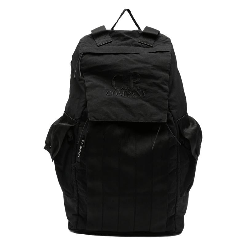 CP Company Logo Embroidered Black Backpack