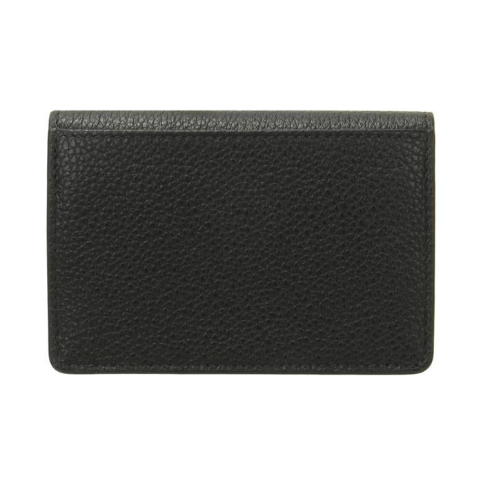 Ferragamo Gancini Keyring Card Holder Wallet Navy Leather