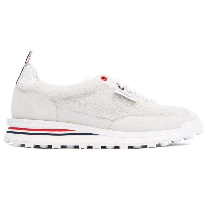 THOM BROWNE Shearling Suede Tech Low-Top Sneakers Women