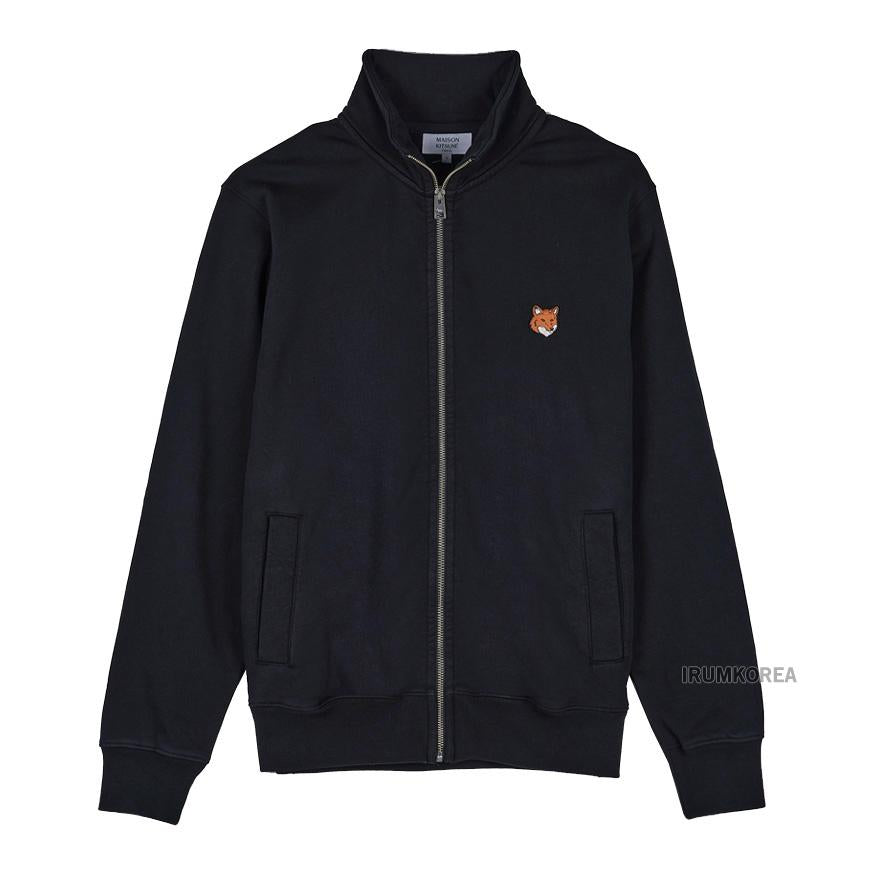 Maison Kitsune Fox Head Zip Hoodie Men’s Grey Cotton PM02134 KM0340 P199
