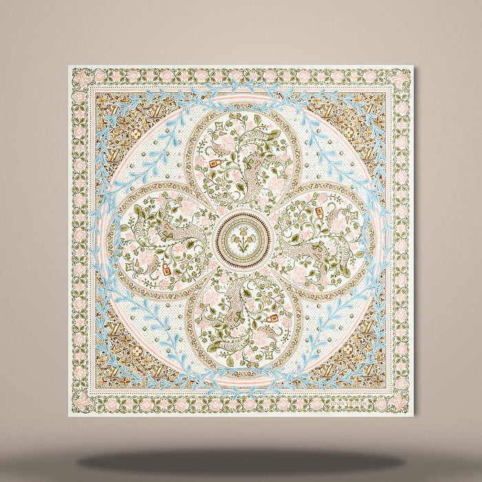 Louis Vuitton Summer Garden Square 90 Beige Scarf M98390