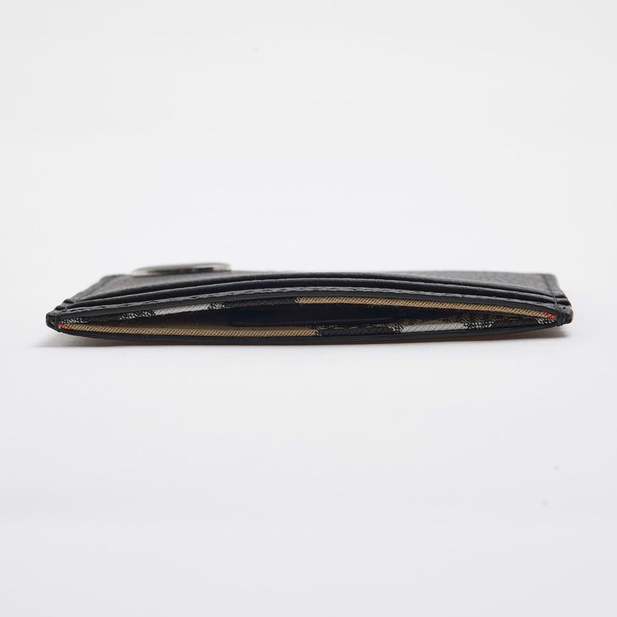 BURBERRY Men's Cotswolds Leather Card Holder Sandon Black