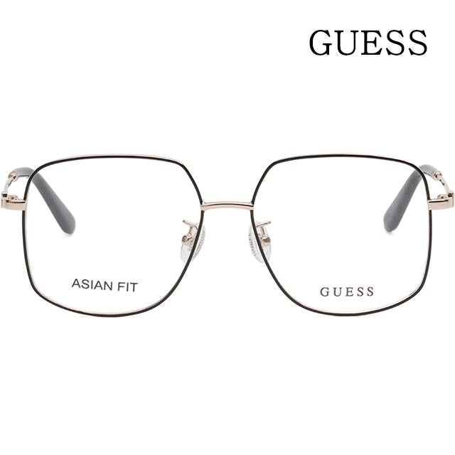 Guess Unisex Square Metal Frame Eyeglasses Asian Fit GU2839D 005