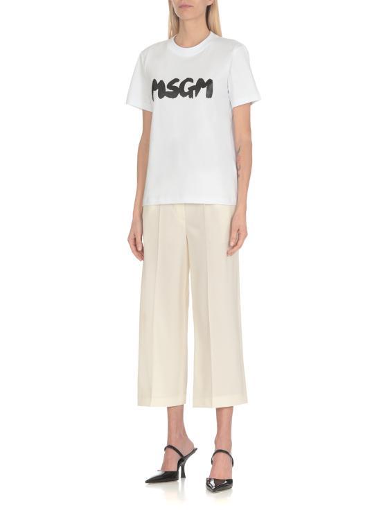 MSGM White Short Sleeve T-Shirt 3641 MDM992 4700201